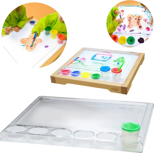 Alfombrilla de pintura cuadrada MASTERKIDZ de policarbonato para panel luminoso