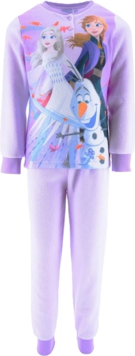 Pijama polar infantil Frozen en color lila claro