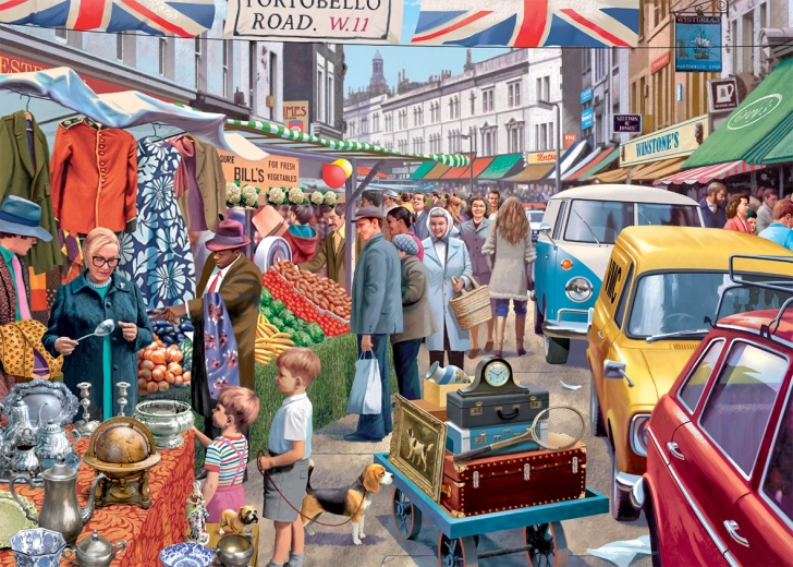 Puzzle Falcon Mercado de Portobello 1000 piezas