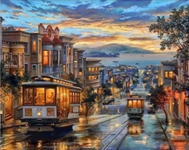 Norimpex pintura por números Tranvías 40 × 50 cm