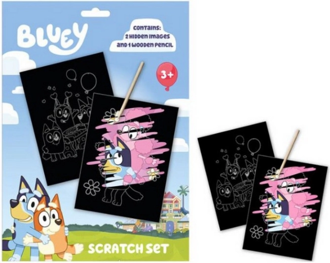 Láminas para rascar BLUEY – kit creativo