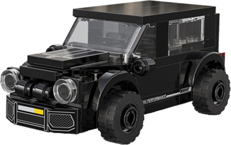 Modelo negro con detalles realistas