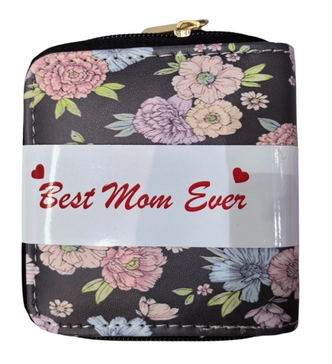 Cartera de mujer PINK con motivo de peonías
