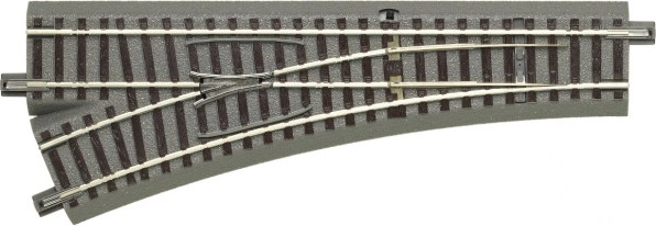Desvío izquierdo Roco geoLINE con base H0