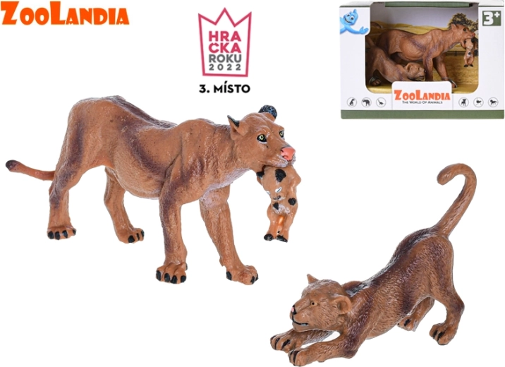 Zoolandia leona con crías – figuras de plástico para el zoo