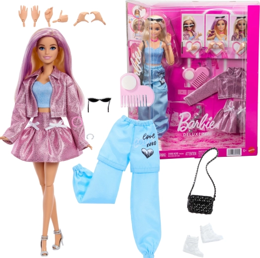 Barbie Deluxe Style set de moda con muñeca, ropa y accesorios