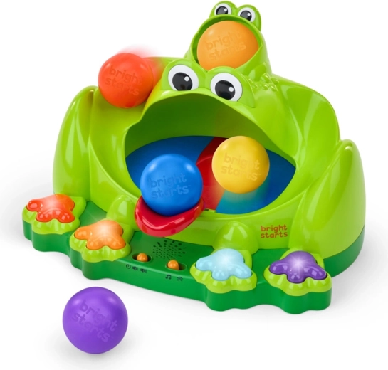 Ranita interactiva con pelotas saltarinas BRIGHT STARTS Poppin' Ball Frog, 6m+