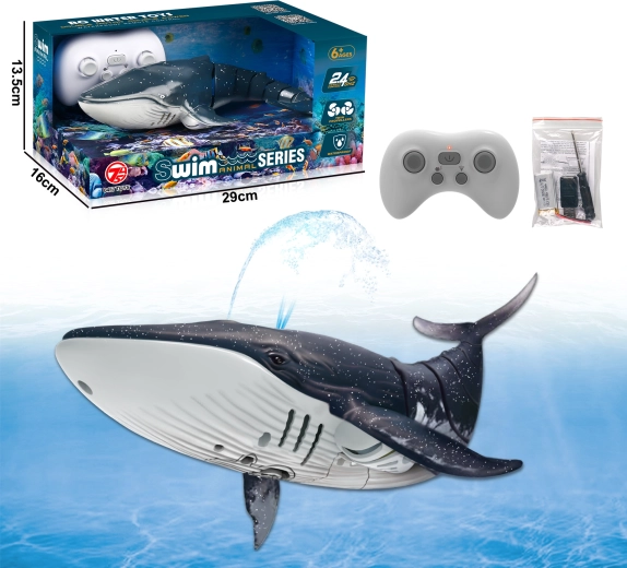 Ballena R/C rorcual con fuente de agua