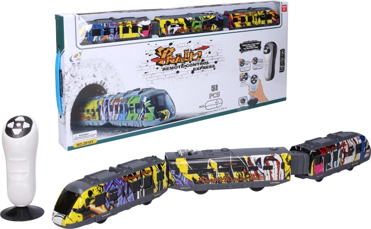 Tren RC de graffiti con efectos luminosos y sonoros