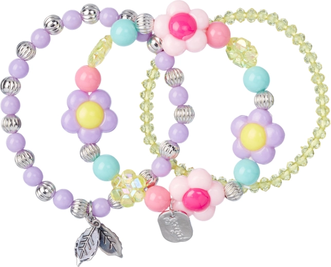Pulsera infantil Souza! Cita con flor morada