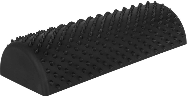 TULLO rodillo de masaje semicilíndrico con púas estimulantes – negro