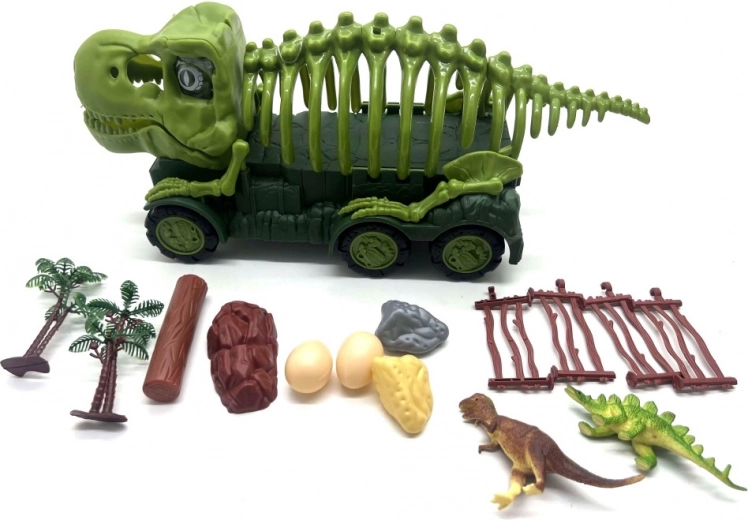 Coche con diseño de esqueleto de dinosaurio