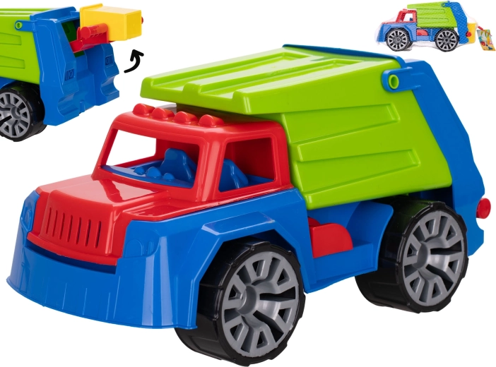 Coche de basura de plástico 32 cm en red