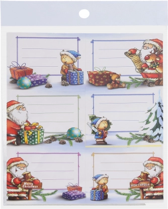 Pegatinas navideñas para regalos 12,5 × 16 cm