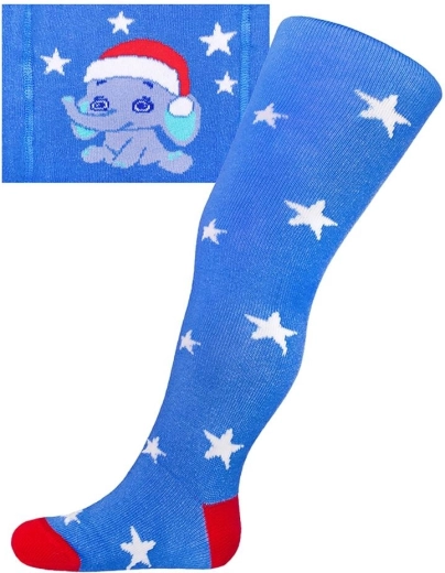 Pelele navideño de algodón New Baby azul con elefante 68 (4–6 meses)
