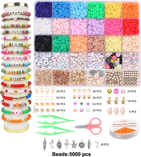 Set de cuentas de colores para planchar 5000 uds con moldes y cubo