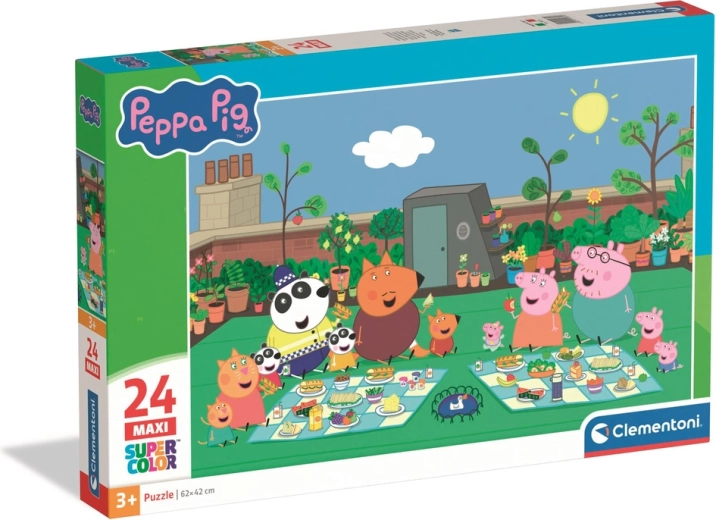 Puzzle 24 MAXI Super Color PEPA PIG de Clementoni
