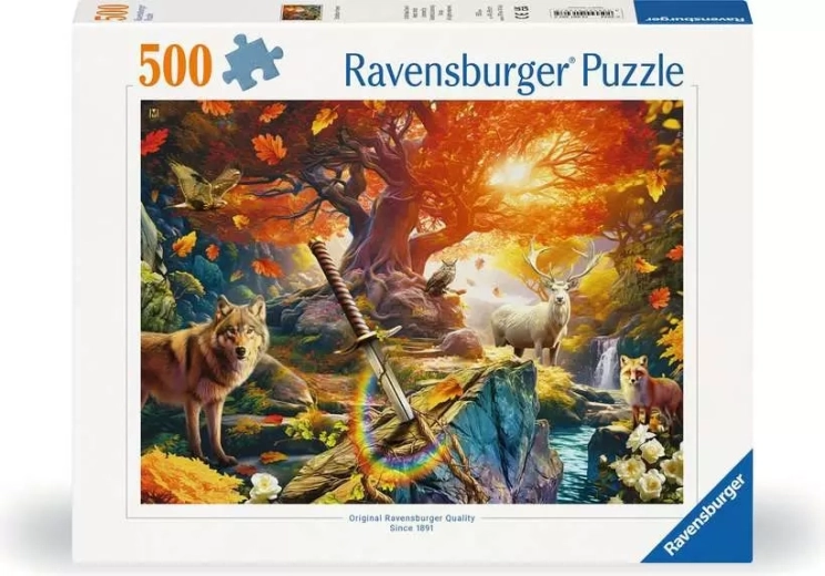 Puzzle Ravensburger Espada Excalibur en el bosque 500 piezas