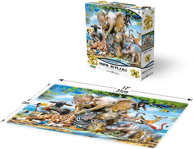 Puzle 3D Sonrisa africana 63 piezas