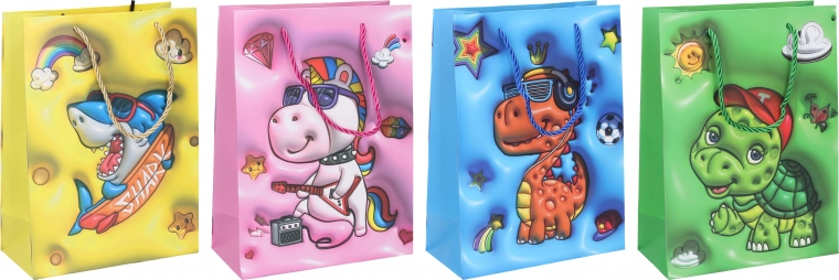 Bolsa de regalo infantil tamaño L 31x40x12 cm