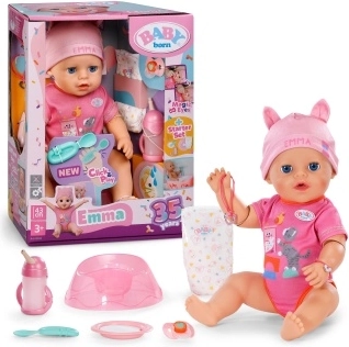 Muñeca interactiva BABY born Emma con mano mágica 43 cm