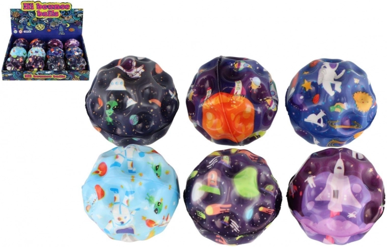 Pelota saltarina de espuma con motivo espacial 7 cm
