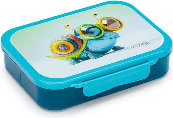Caja para la merienda con compartimentos Crazy Animals caracol