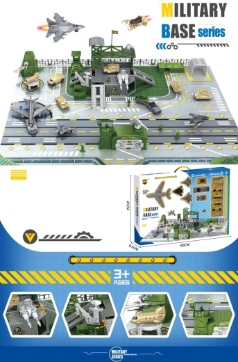 Gran base militar con accesorios