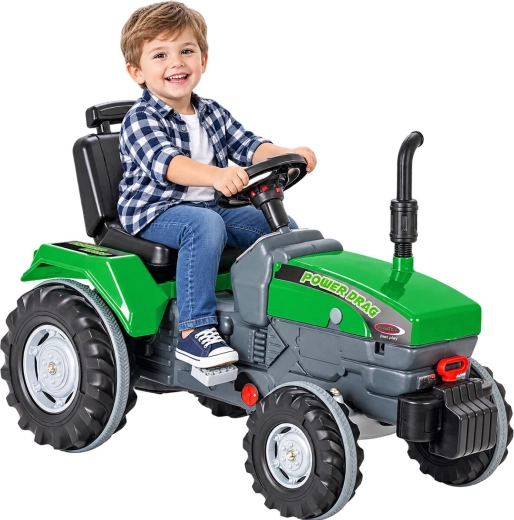 Tractor de pedales Jamara Power Drag verde