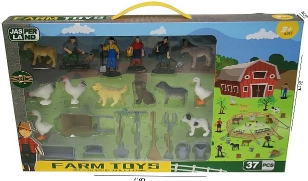 Granja con animales y accesorios (37 piezas)