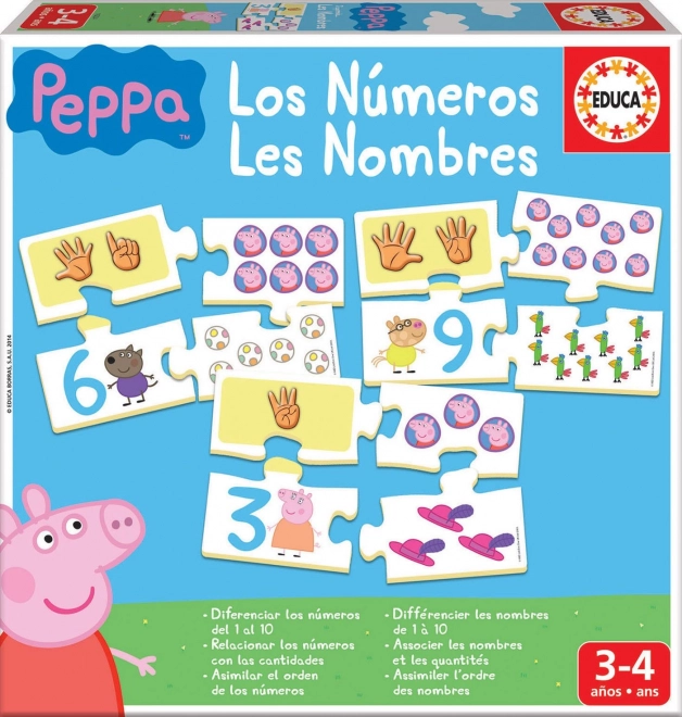 Puzzle EDUCA Peppa Pig: conteo para niños