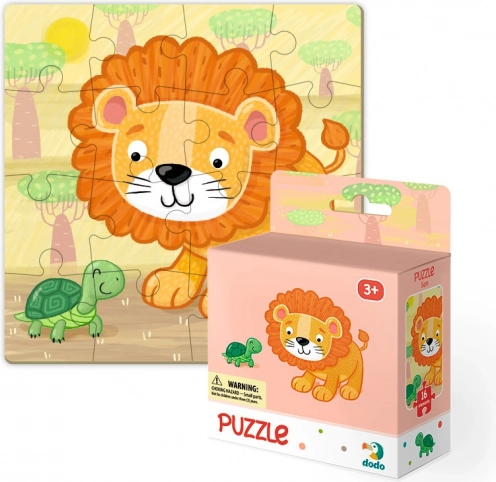 Puzzle león de 16 piezas