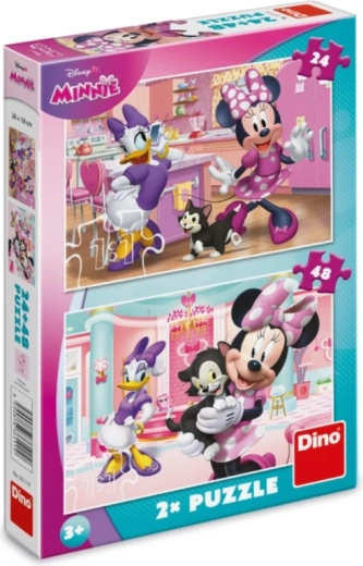 Puzle Minnie y Fígaro de 24 y 48 piezas