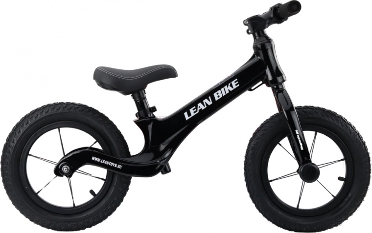 Bicicleta de equilibrio Magnezio RS con cuadro ultraligero de magnesio, ruedas EVA de 12" – negra