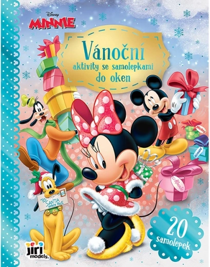 Actividades navideñas con pegatinas estáticas para ventanas Minnie