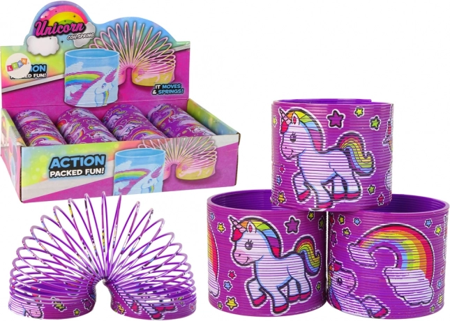 Icónico muelle morado con unicornio