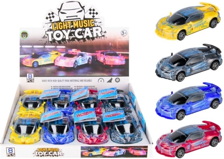 Coche de carreras con efectos de luz y sonido (4 colores)
