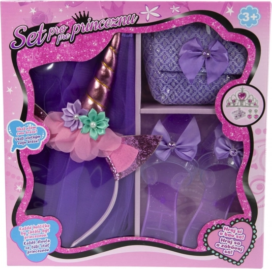Set para princesa: zapatitos, bolso, falda y diadema