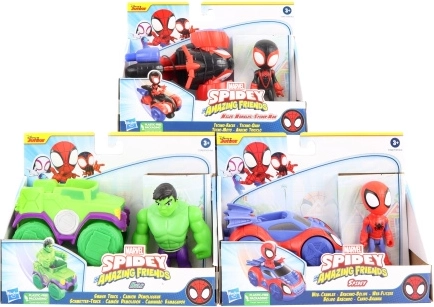 Vehículo y figura de Spider‑Man