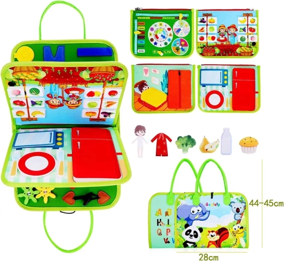 Puzzle infantil de doble cara en bolsa SUPERHÉROES, 49 piezas, de PETIT COLLAGE