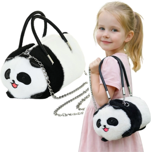 Bolso infantil de peluche Panda con cadena de 20 cm