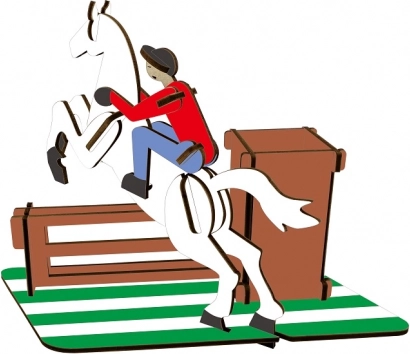 Woodcraft rompecabezas 3D de madera, portalápices Carreras de caballos