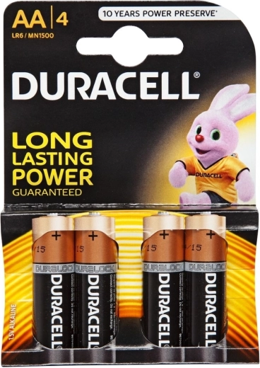 Pilas AA DURACELL Basic LR6, 1,5 V, 4 uds