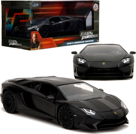 Modelo de coche Jada Toys Fast & Furious Lamborghini Aventador de Shaw negro