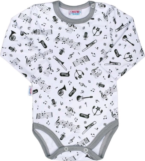 New Baby Music body de algodón para bebé con manga larga