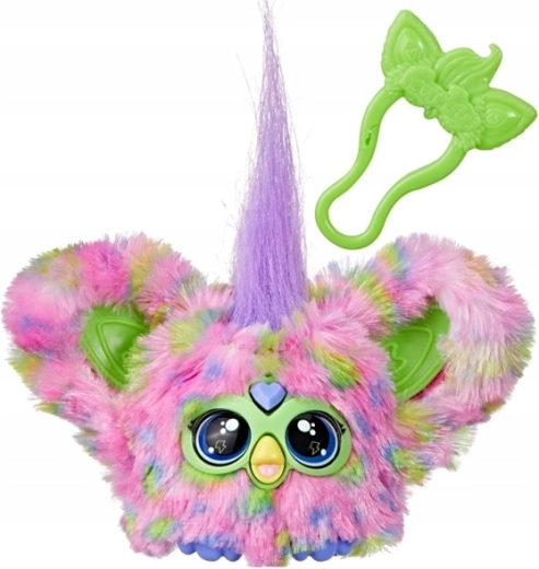 Mini Furby para la palma de la mano con clip para viajar