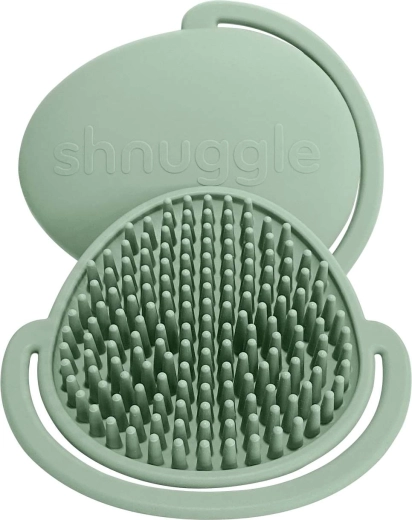 Shnuggle cepillo infantil de silicona para el cuero cabelludo eucalyptus
