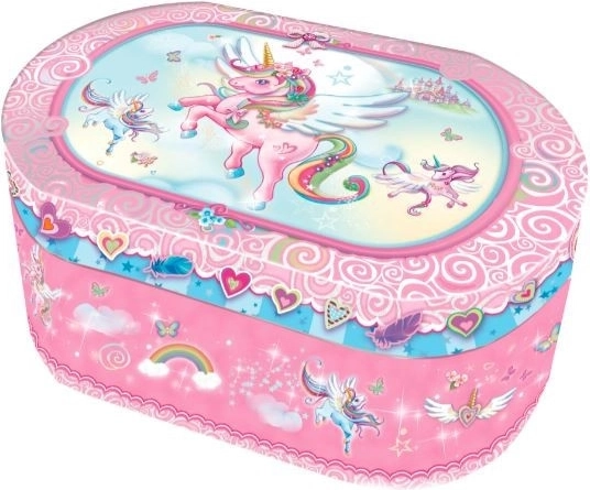 Joyero musical ovalado - Unicornio