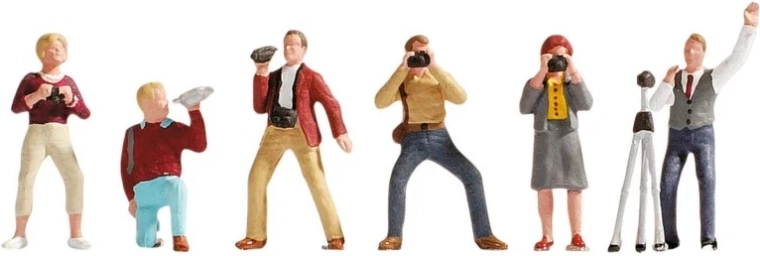 Noch set de figuras de fotógrafos H0 (6 uds)