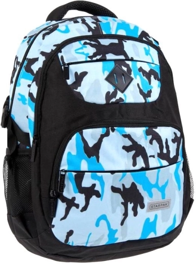 Mochila escolar camuflaje azul
